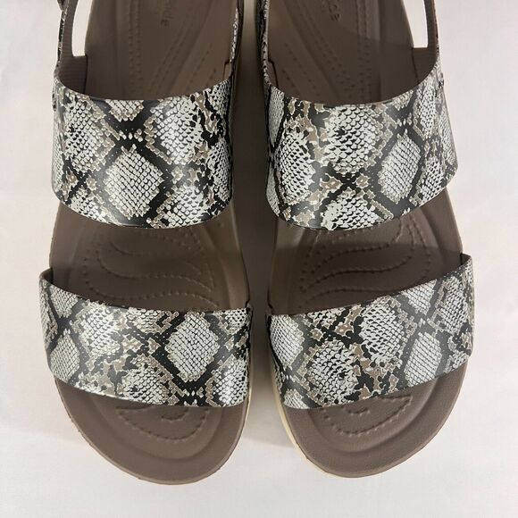 Crocs LiteRide Brooklyn SNAKE Platform Sandal Womens Size 11 - Picture 7 of 11